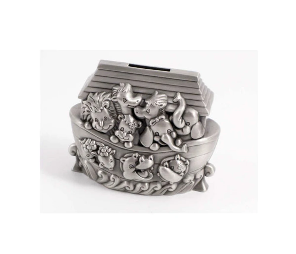 Pewter Noah's Ark Piggy Bank
