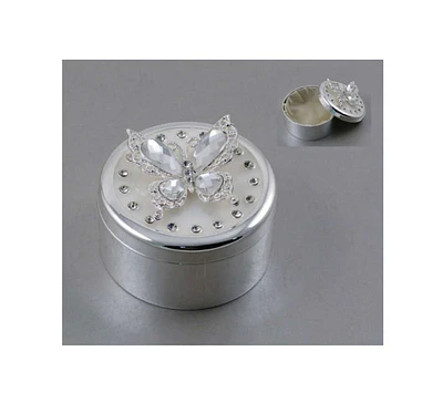 Round Butterfly Trinket Box