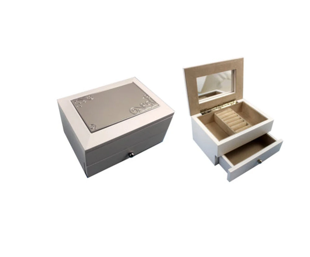Jewelery Box with Drawer and Mirror