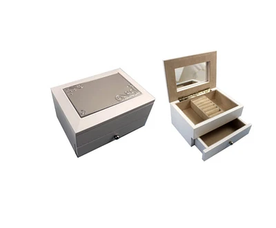 Jewelery Box with Drawer and Mirror