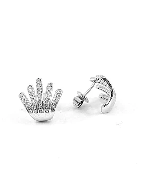 14K White Gold 0.37cttw Diamond Earrings