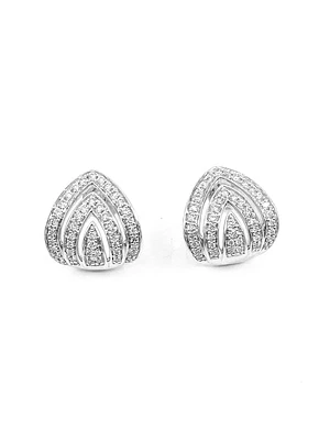 14K White Gold 0.37cttw Diamond Earrings