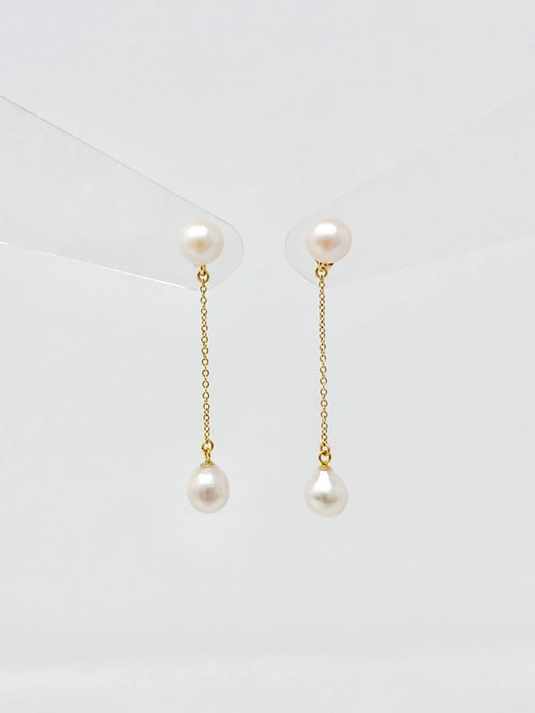Cultured Pearl Dangle Earrings