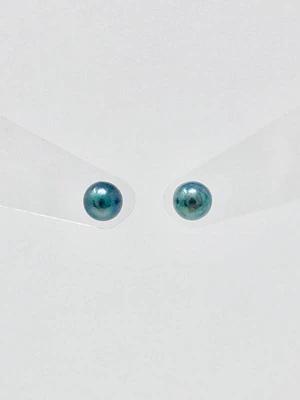Cultured Black Pearl Stud Earrings