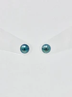 Cultured Black Pearl Stud Earrings