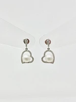 PEARL AND DIAMOND EARRINGS
