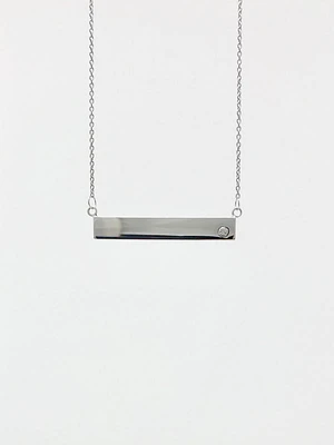 Bar Necklace with Cubic Zirconia