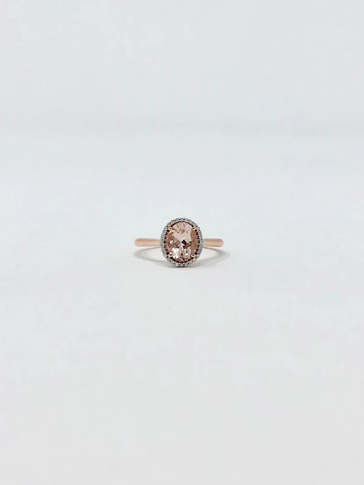Morganite and Diamond Ring