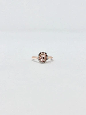 Morganite and Diamond Ring