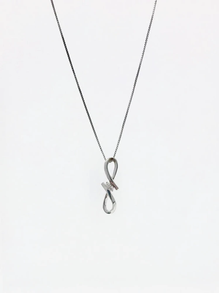 Silver and Diamond Necklace