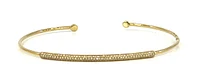 14K Yellow Gold 0.29cttw Diamond Cuff Bangle
