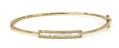 14K Yellow Gold 0.45cttw Diamond Bangle
