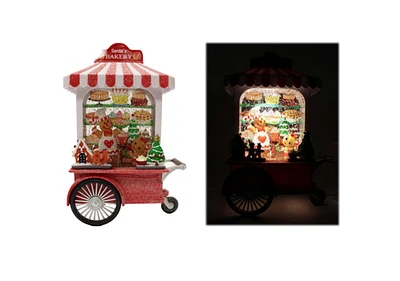 LED Liquid Spinner Gingerbread Cart
