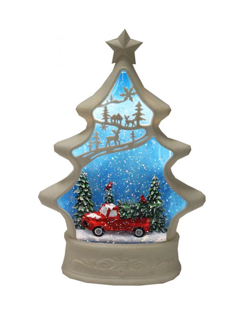LED Liquid Spinner Xmas Tree with Truck