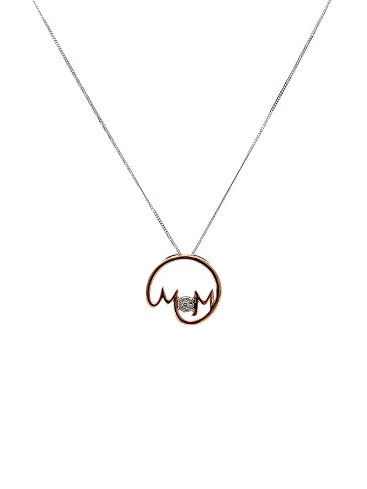 Diamond "Mom" Pendant