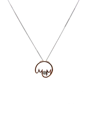 Diamond "Mom" Pendant