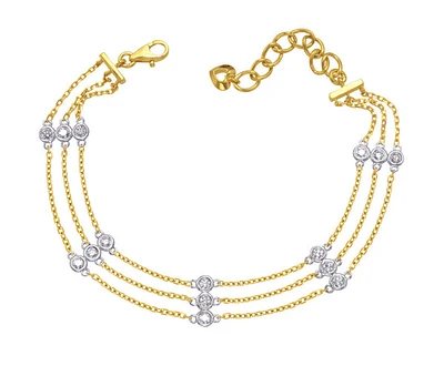 14K Yellow Gold 0.45cttw Diamond Bracelet