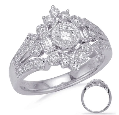 14K White Gold 0.75cttw Diamond Ring, size 6