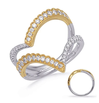 14K 2 Tone Gold 0.47cttw Diamond Ring, size 6