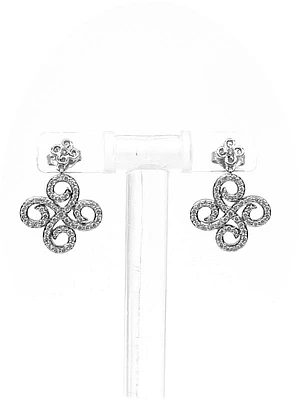 10K White Gold 0.50cttw Diamond Chandelier Dangle Drop Earrings