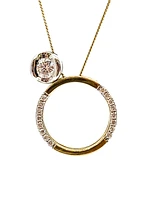 10K White & Yellow Gold 0.137cttw Canadian Diamond Eternity Necklace, 18"
