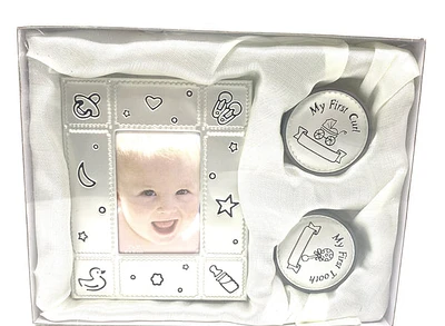 3Pc. Set Silver Frame with First Tooth & Curl
