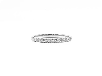 14K White Gold 0.50cttw Diamond Pave Ring, Size 7