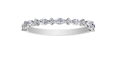10K White Gold 0.235cttw Diamond Ring, size 6.75