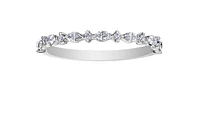 10K White Gold 0.235cttw Diamond Ring, size 6.75