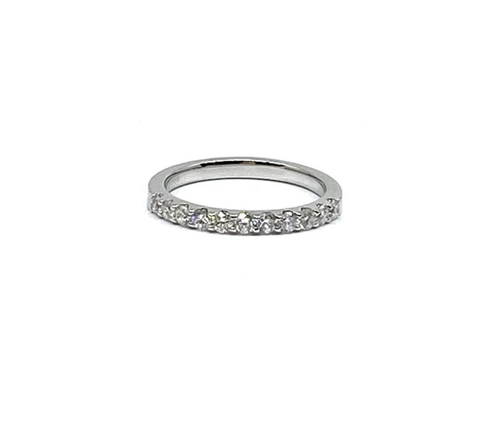 Platinum 0.50cttw Diamond Wedding Band, size 7