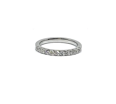 Platinum 0.50cttw Diamond Wedding Band, size 7