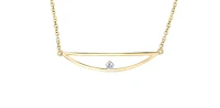 10K Yellow Gold 0.04cttw Canadian Diamond Necklace, 18"