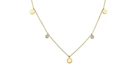 10K Yellow Gold 0.08cttw Diamond Necklace - 18"