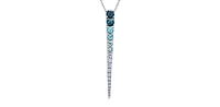 14K Gold 1.00cttw Canadian Diamond and Blue Topaz Pendant, 18"