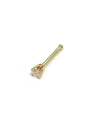 14K Yellow Gold 0.03cttw Diamond Nose Stud