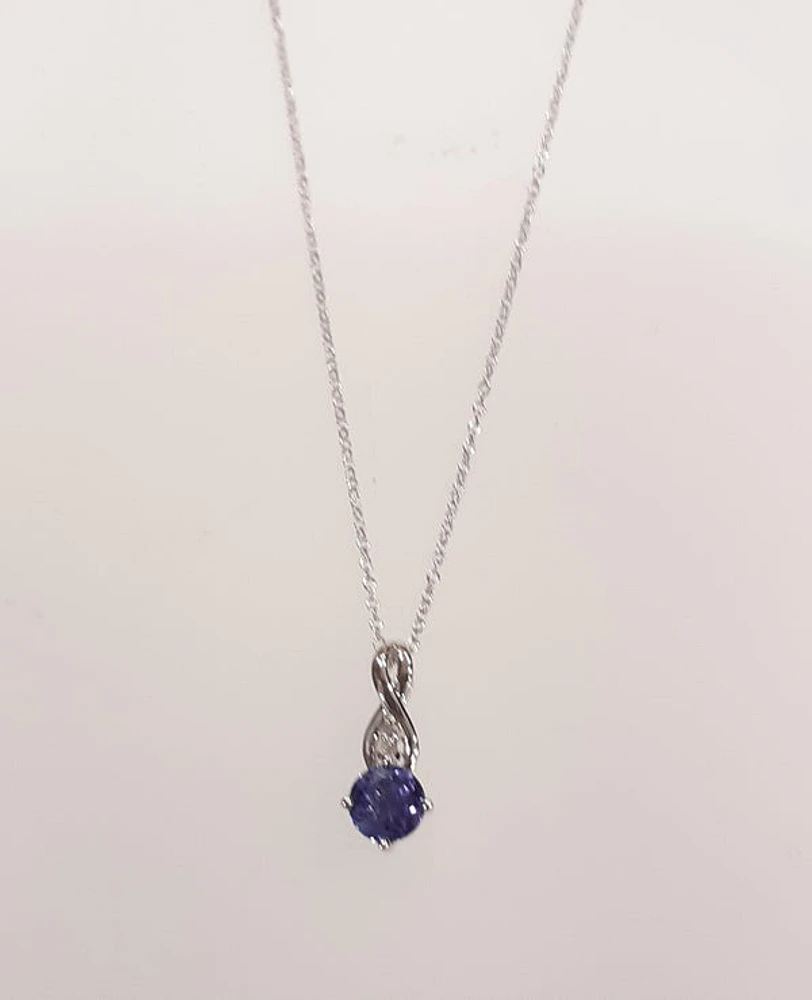 Tanzanite & Diamond Pendant