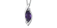 Amethyst & Diamond Pendant