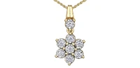 10K Yellow Gold 0.20cttw Diamond Pendant - 18"