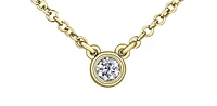 14K Yellow Gold 0.101cttw Canadian Diamond Necklace