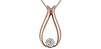10K Rose Gold 0.034cttw Canadian Diamond Necklace