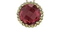 10K Yellow Gold 8mm - 2.50cttw Garnet Necklace - 18 Inches