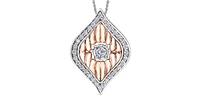 10K Rose Gold 0.20cttw Diamond Pendant, 18"
