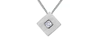 10K White Gold 0.05cttw Diamond Necklace, 18"