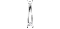 10K White Gold 0.086cttw Canadian Diamond Necklace, 18"