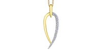 10K Yellow Gold 0.20cttw Diamond Necklace, 18"