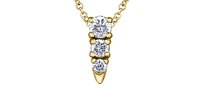 14K Gold 0.25cttw Canadian Diamond Pendant, 18"