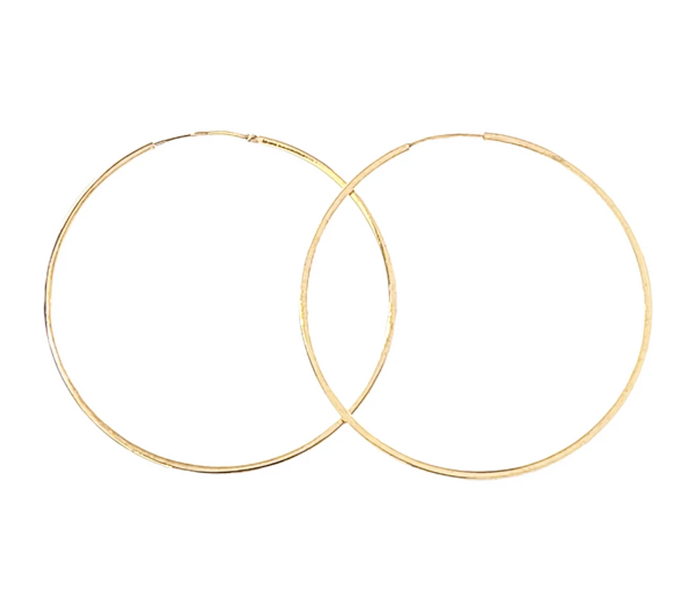 10K Yellow Gold 42mm Earrings