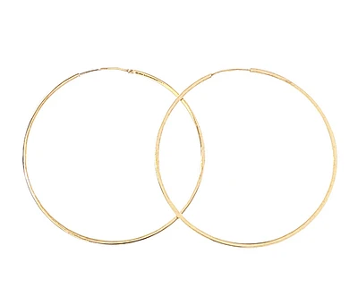10K Yellow Gold 42mm Earrings