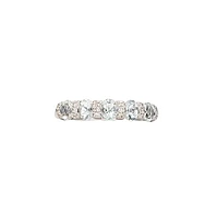 10K White Gold 0.75cttw Aquamarine and 0.10cttw Diamond Ring, size 7