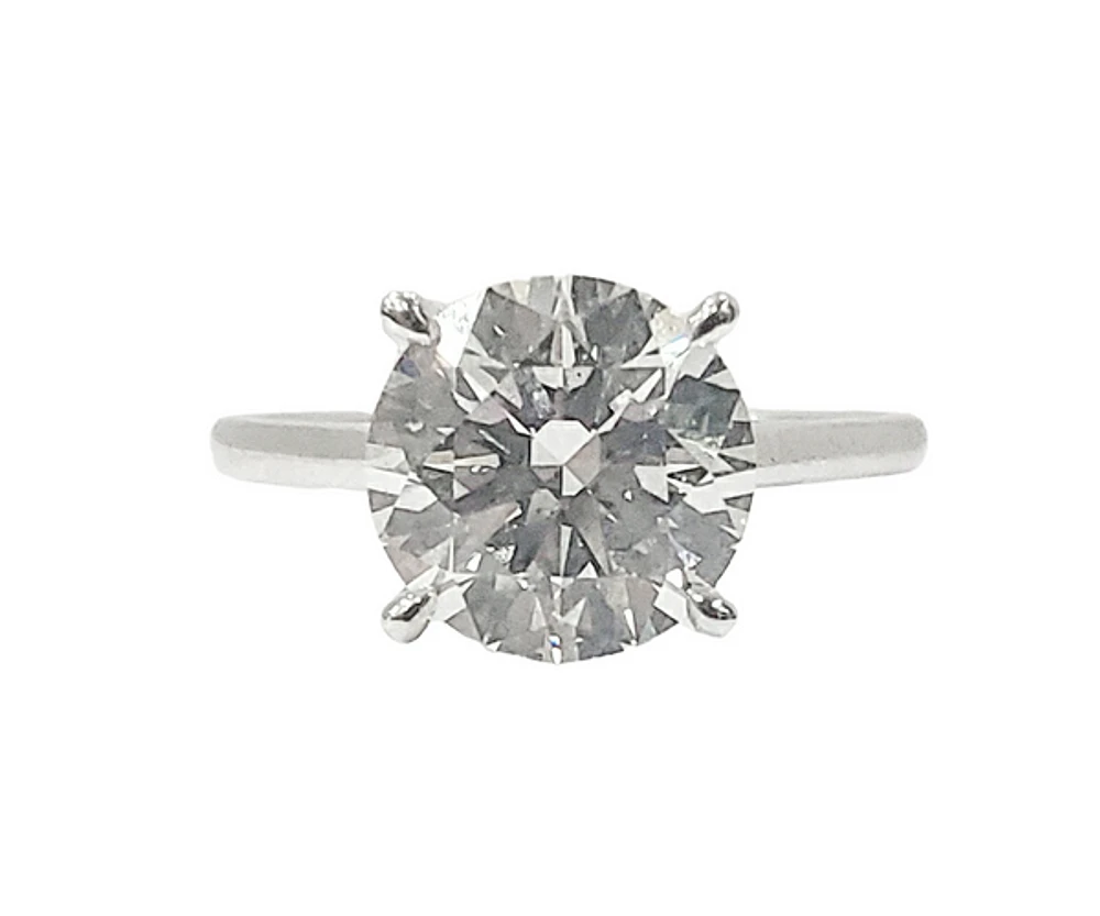 14K Gold 3.03cttw Lab Grown Round Brilliant Cut Diamond Ring - / White
